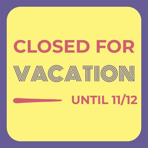 vacation sign template.